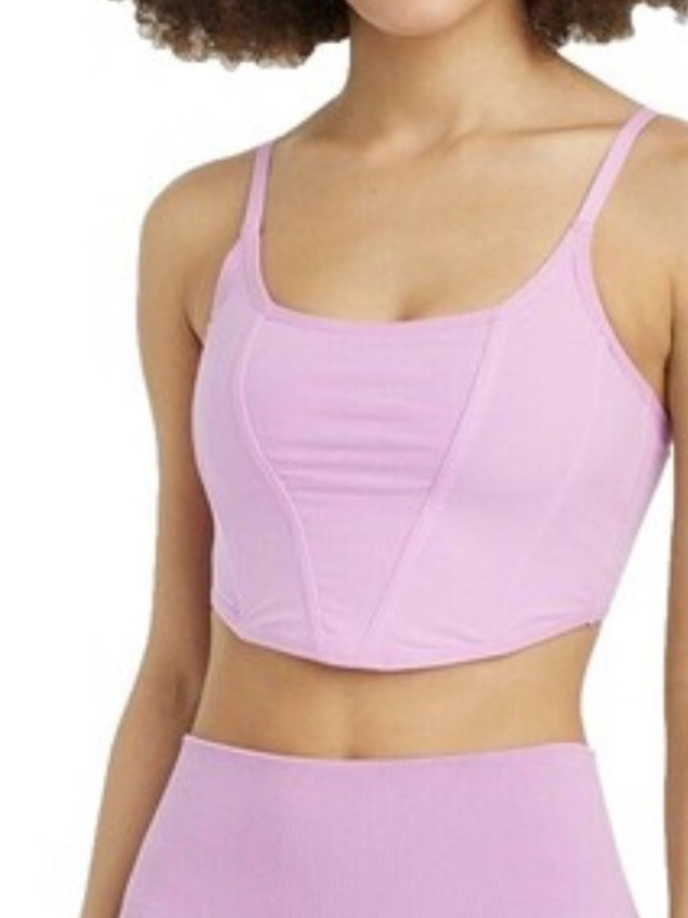 Colsie Light Pink Cropped Bralette Tank